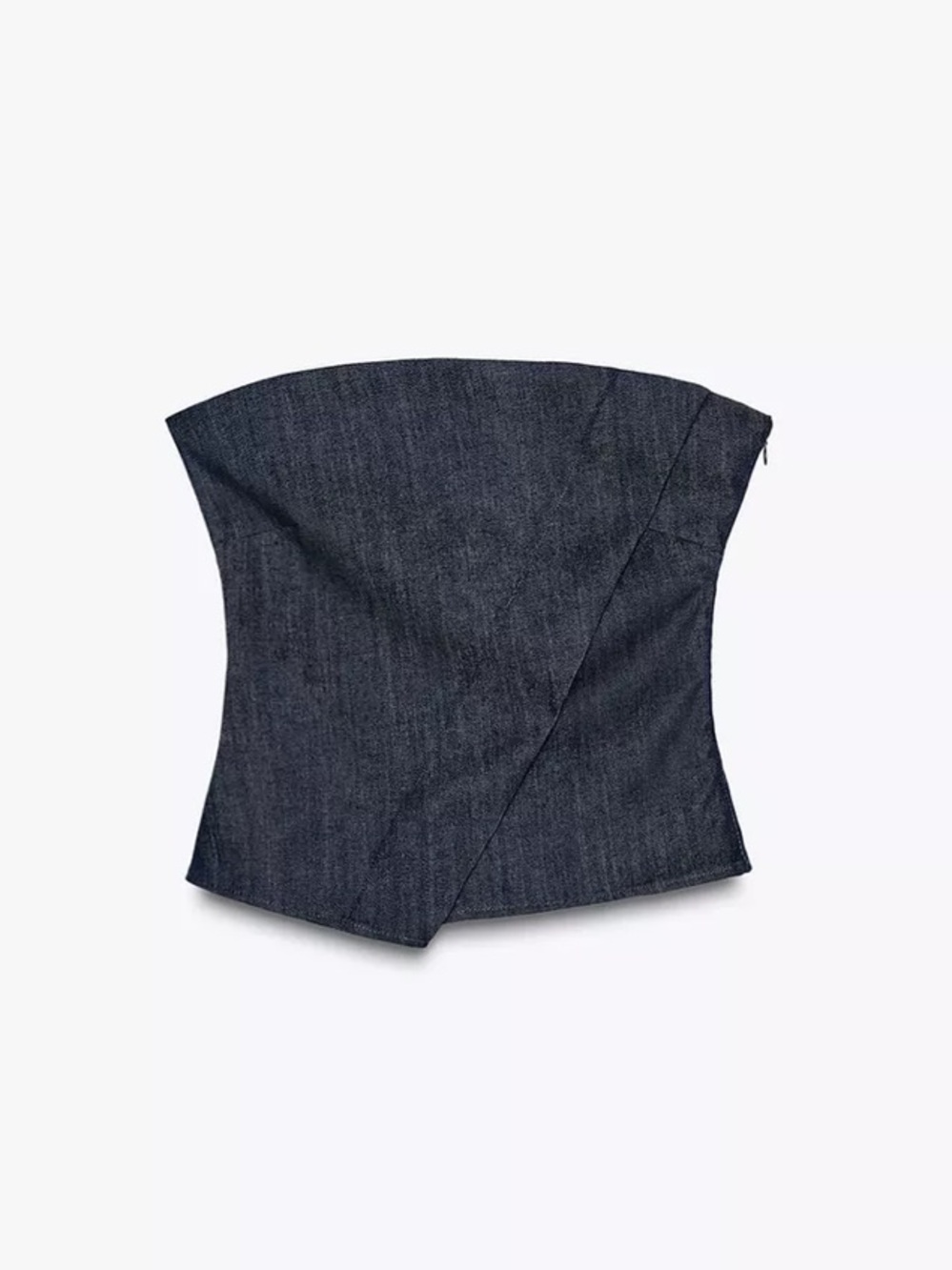 zara denim tube top